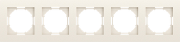 Рамка 5-я,  матовый кремовый,  серия A07