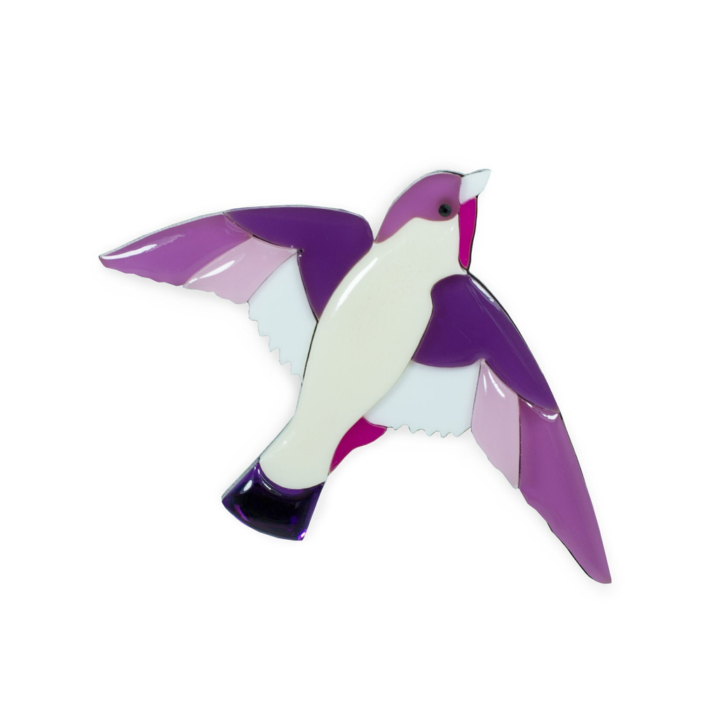 Ракша / Raksha,  brooch, Purple