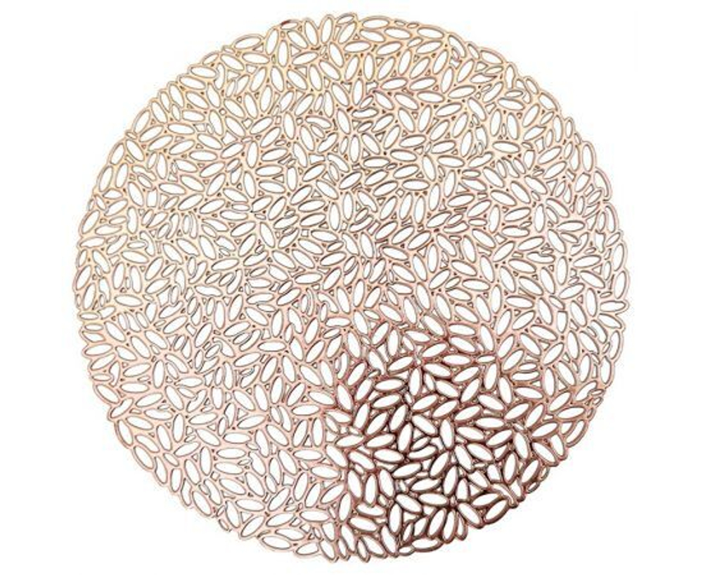 Салфетка сервировочная d 38см (круг) ПВХ, бронза, PVR-01, 8595 Рыжий Кот