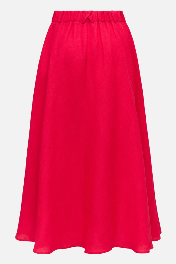 Льняная юбка А-силуэта