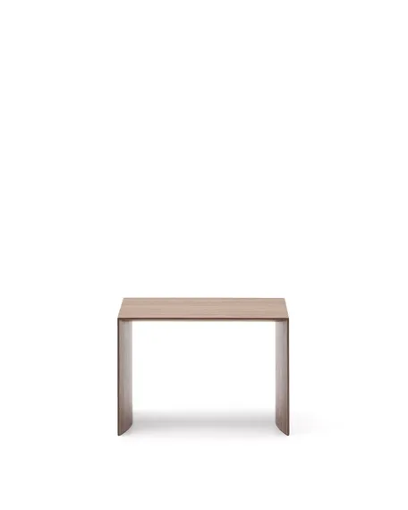 Litto Приставной столик из шпона ореха натурального цвета 55 x 40 см