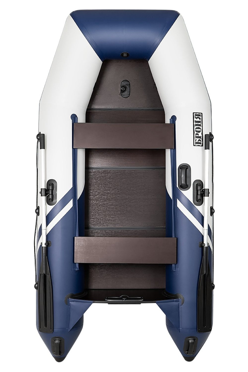 Броня-280 СК слань+киль белый-синий (лодка ПВХ под мотор с усилением)
