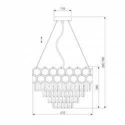 Подвесной светильник Eurosvet Ariana 10124/5 золото/прозрачный хрусталь Strotskis Smart
