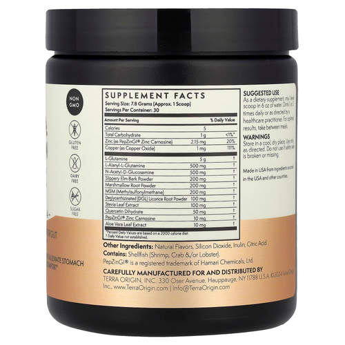 Terra Origin, Healthy Gut™, персик и банан, 234 г (8,25 унции)