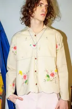 Рубашка Soeurs с Аппликациями / Creme Roses Long Sleeve кремовая