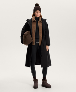 OYSHO Легинсы Comfortlux с высокой талией и окантовкой длиной до щиколотки 65 см, черный