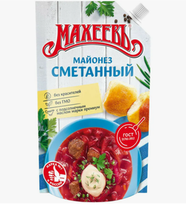 МАЙОНЕЗ СМЕТАННЫЙ 67% 380ГР МАХЕЕВЪ