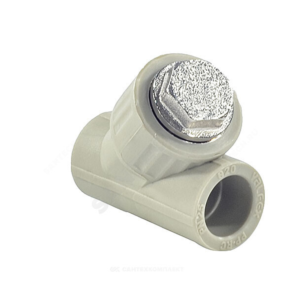 Фильтр PP-R сетчатый серый Дн 32х45гр внутренняя пайка VALFEX 10141032Г