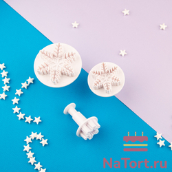 Набор плунжеров «Снежинки» 3 шт.