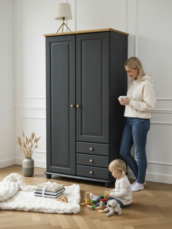 Шкаф 2 двери с ящиками деревянный Фалко