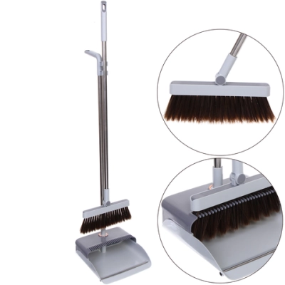 Набор для уборки, щетка для пола с совком «Gray» 015