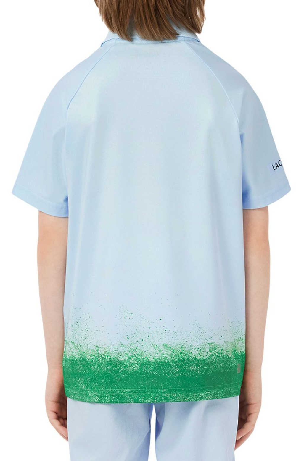 Футболка для мальчика теннисная Lacoste Kid's Lacoste x Daniil Medvedev Stretch Jersey - небесный