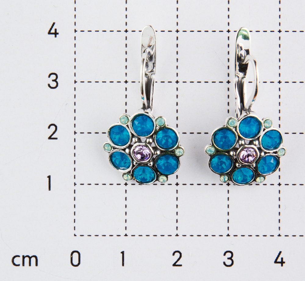 "Абарис" серьги в серебряном покрытии из коллекции "Пастель" от Jenavi