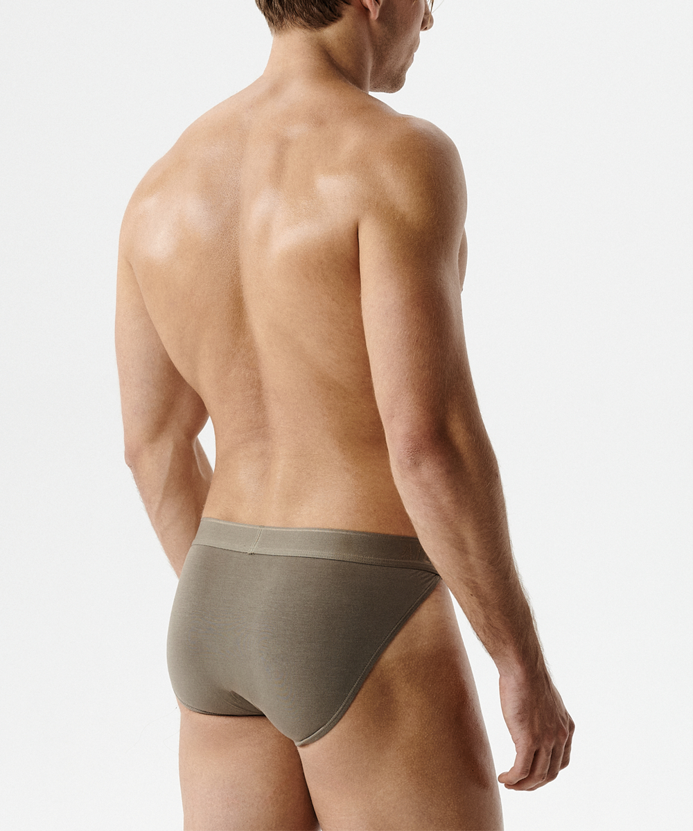 Мужские трусы слипы танга Atlantic, 1 шт. в уп., микромодал, темно-серые, MP-1591