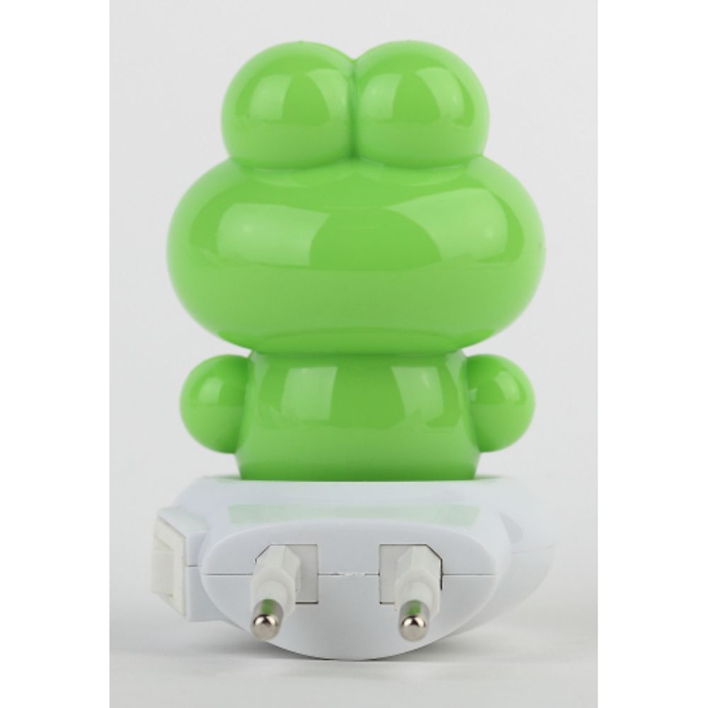 Ночник - светильник светодиодный ЭРА NN-608-SW-GR в розетку с выключателем зеленый