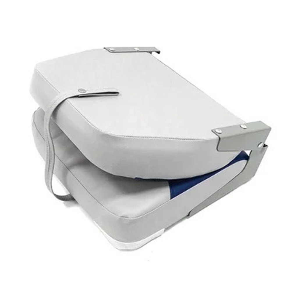 Кресло складное мягкое Classic Low Back Seat (серый/синий)