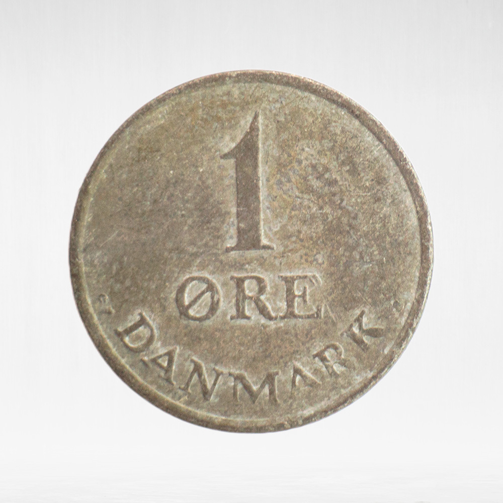 Denmark, 1 Øre - Frederik IX, 1965, VF