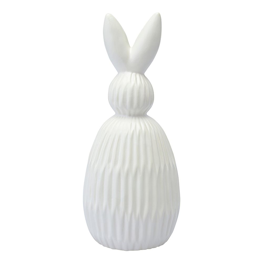 Декор из фарфора белого цвета Trendy Bunny из коллекции Easter Essential, 12,5х12,5x30,5 см