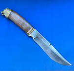 Нож ковка Князь Дамаск, латунное литьё