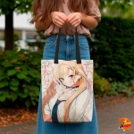 Сумка шоппер с принтом Эта фарфоровая кукла влюбилась