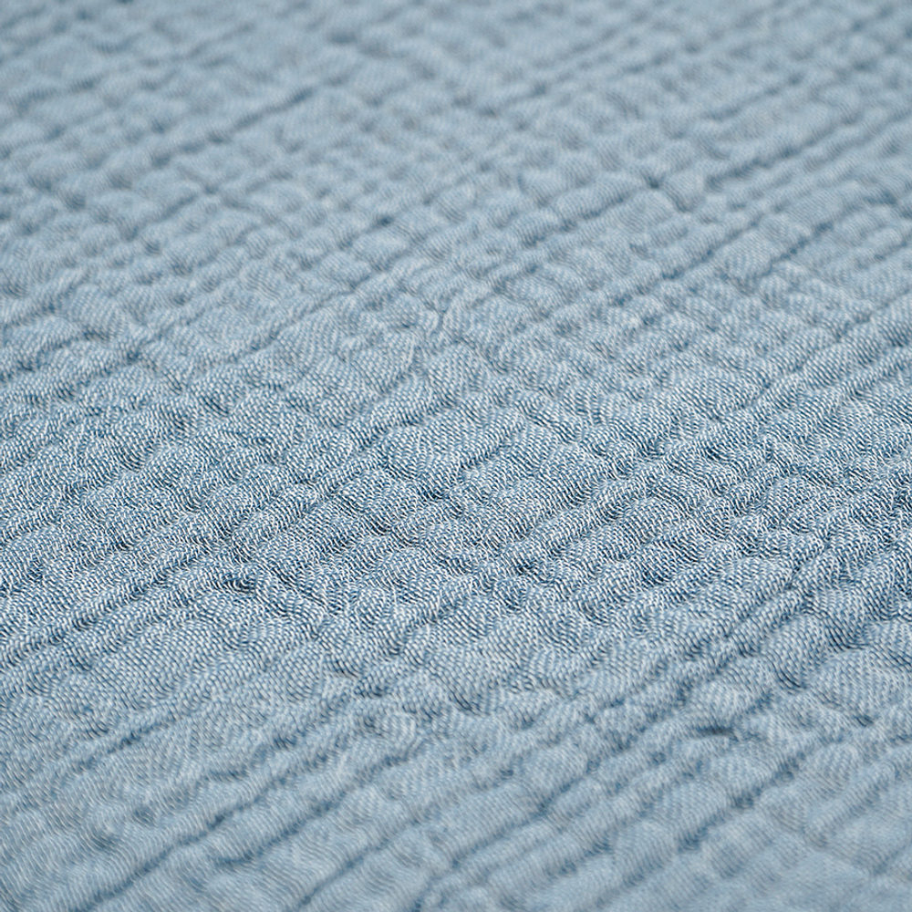 Покрывало двухстороннее из многослойного муслина джинсово-синего цвета из коллекции essential, 230x250 см