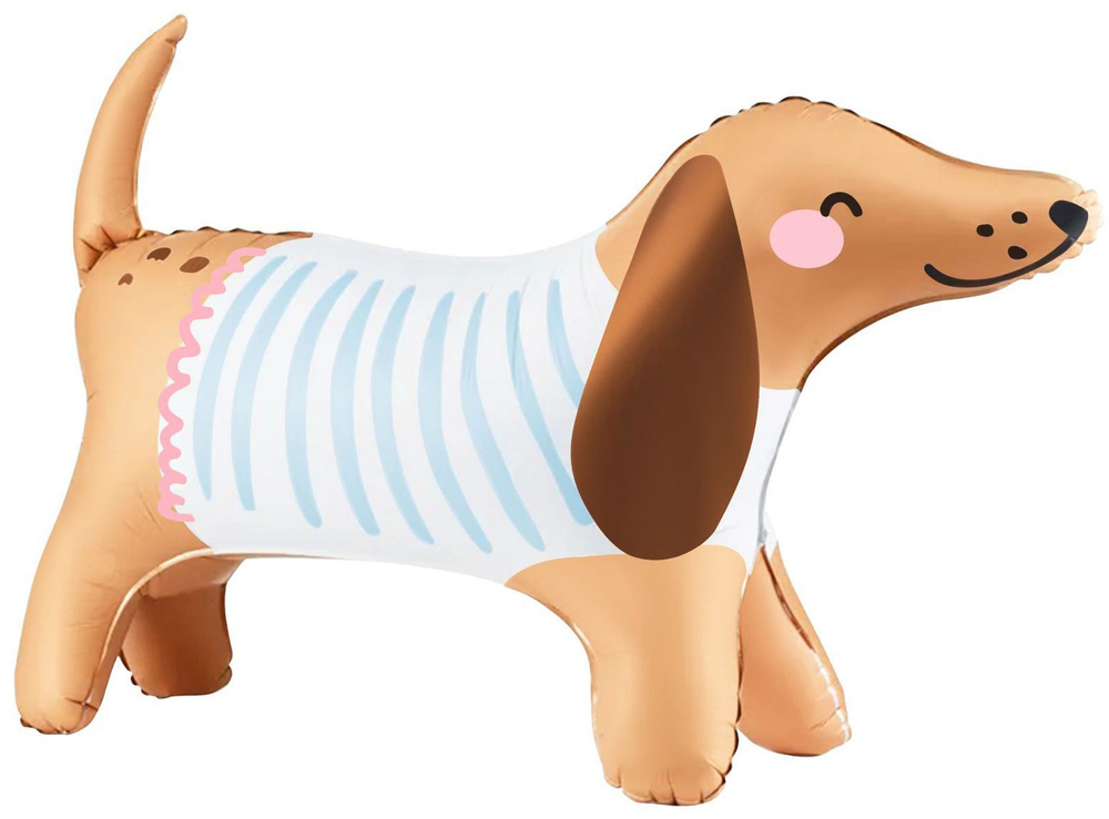 Шар (24''/61 см) Фигура 3D, Таксик в свитере, 1 шт. в уп.