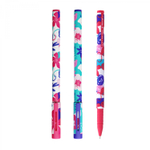 Ручка шариковая Yalong, на масляной основе, "Розовые цветы", 0,7 мм, синяя, игольчатый наконечник, цветной пластиковый корус, карт. уп