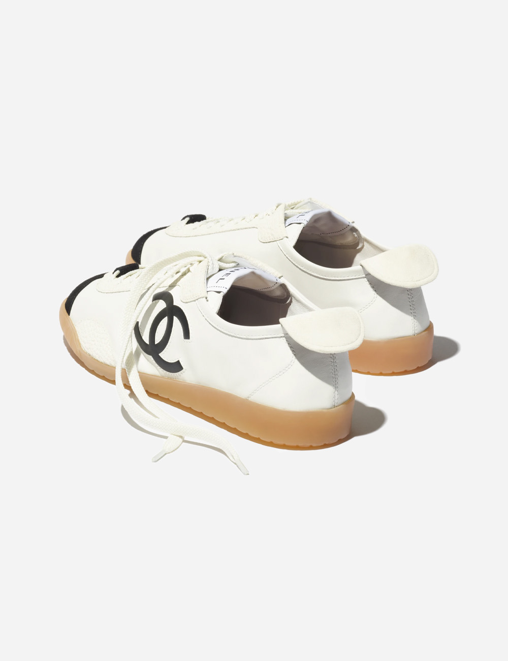 Кроссовки Chanel Trainers Calfskin Embossed Suede "White & Black"