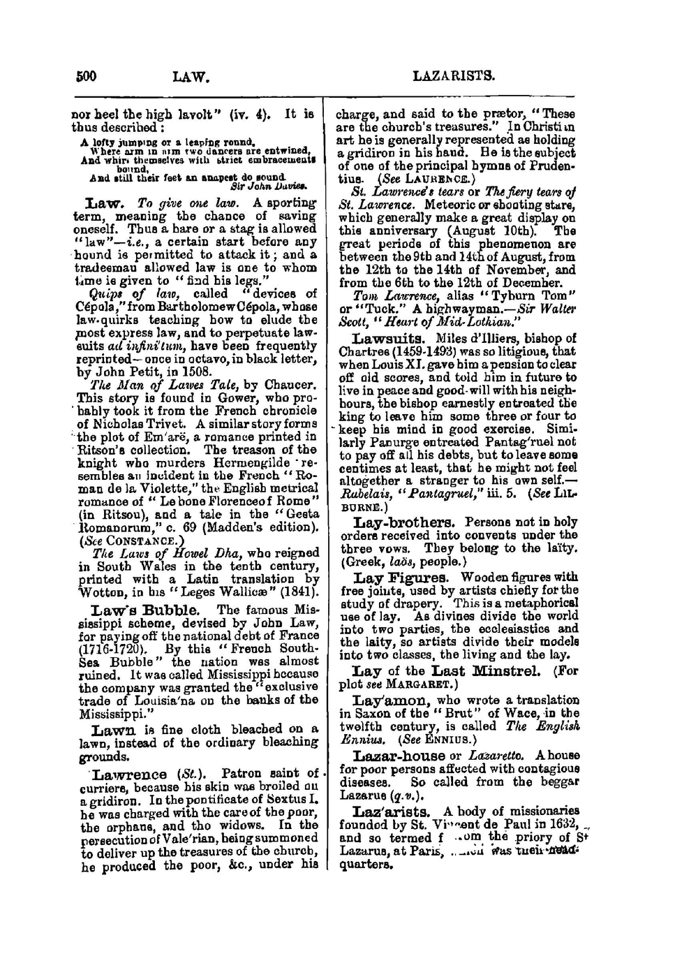 Dictionary of Phrase and Fable. Giving the Derivation, Source, or Origin of Common Phrases, Alusions, and Words that have a Tale to Tell. Part 2 | Brewer Ebenezer Cobham