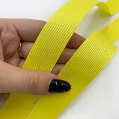 Репсовая лента (сантюр) 25мм, желтая, Arta-F