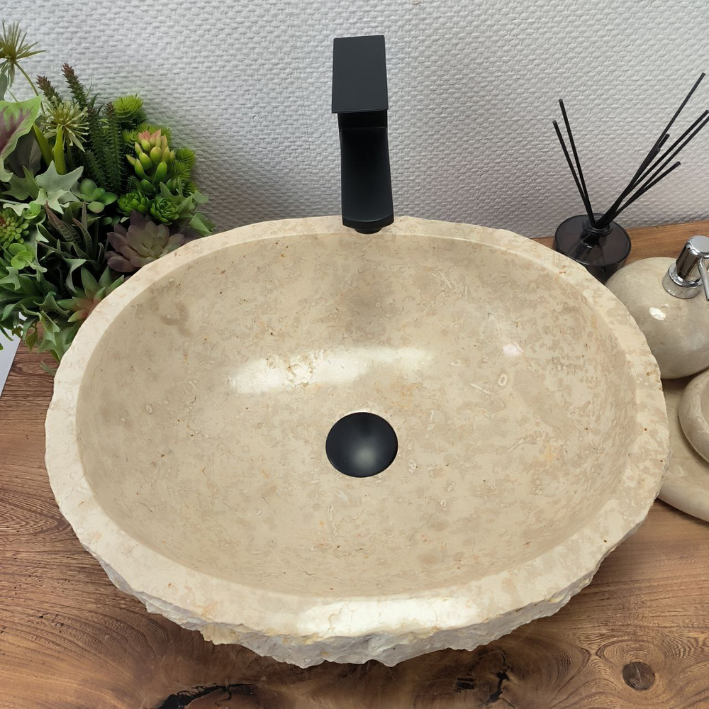 Раковина из мрамора Erozy Cream EM-62661 (48*39*15) 124