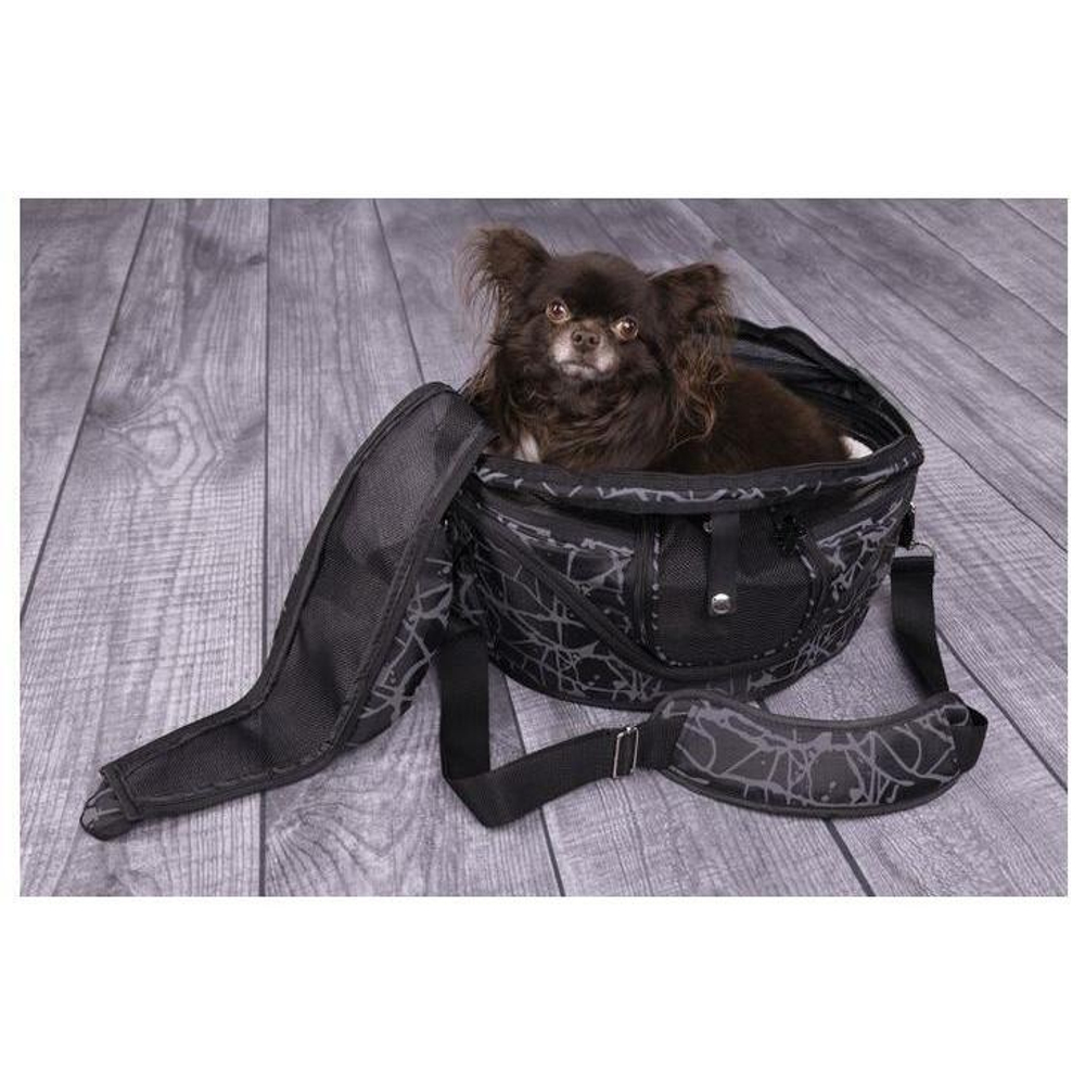 Переноска для собак и кошек Flamingo Finchley de luxe, чёрный