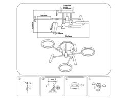 Ambrella Потолочный светодиодный светильник с пультом управления LineTech FL51646