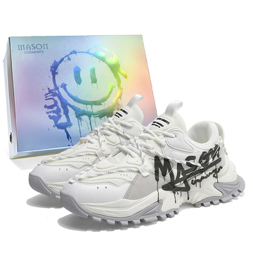 Masongarments Shark Tooth Series Chunky Sneakers белый черный