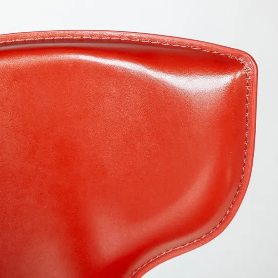 Стул полубарный Austin, кожа ретро-красный