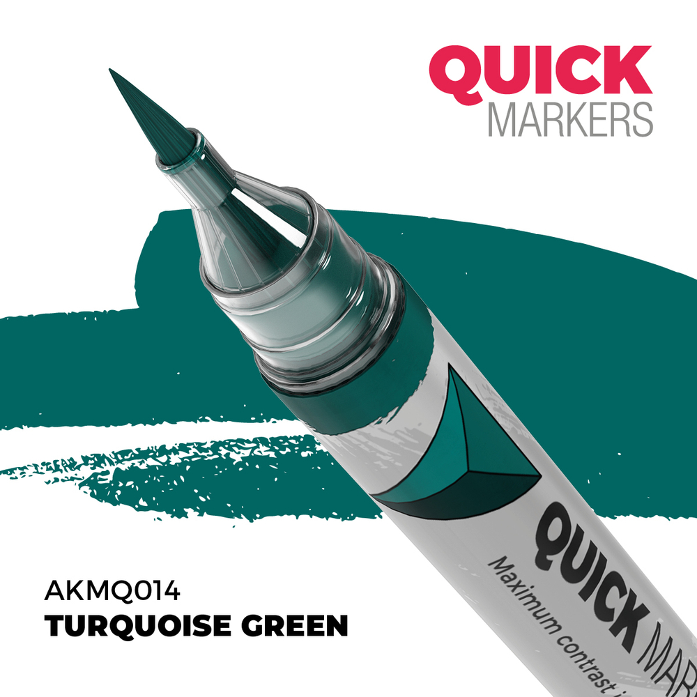 Акриловый маркер AK Interactive Quick Marker Turquoise Green