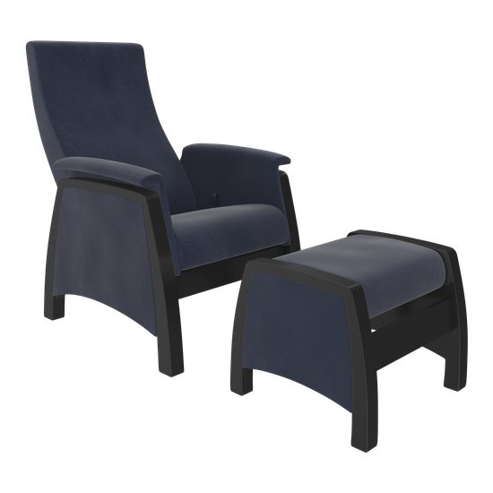 Кресло-глайдер 101 с пуфом