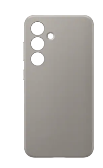 Чехол из веганской кожи для Galaxy S24 + (Серо коричневый)