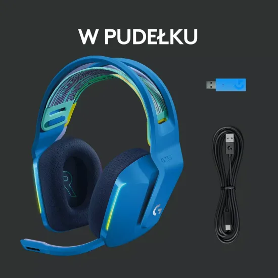 Беспроводная компьютерная гарнитура Logitech G G733 LightSpeed, blue