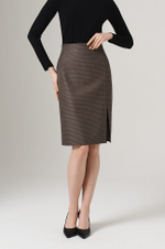 4849 Юбка женская (черно-бежевый)