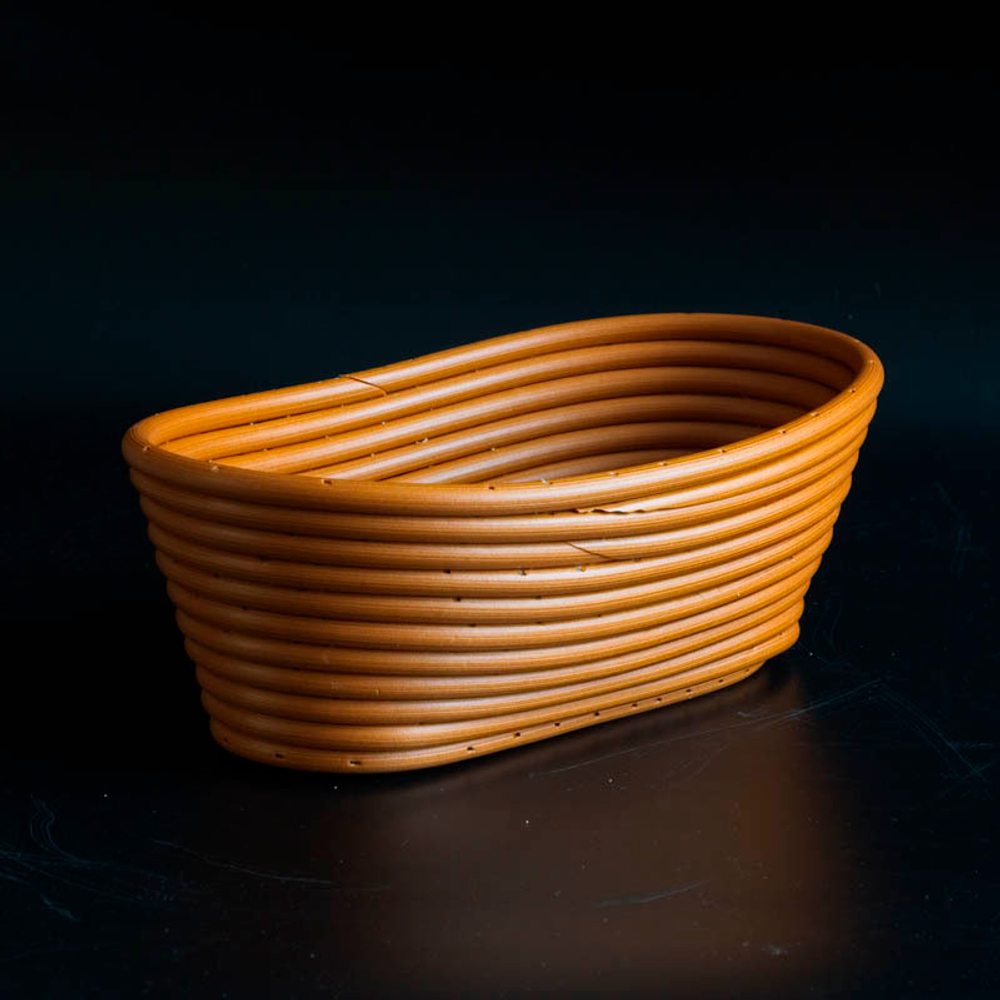 Пластиковая корзина М для расстойки теста, 25×15×8 см — практичная замена ротангу