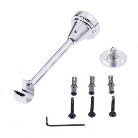 Кронштейн открытый стеновой d16 однорядный, цвет хром