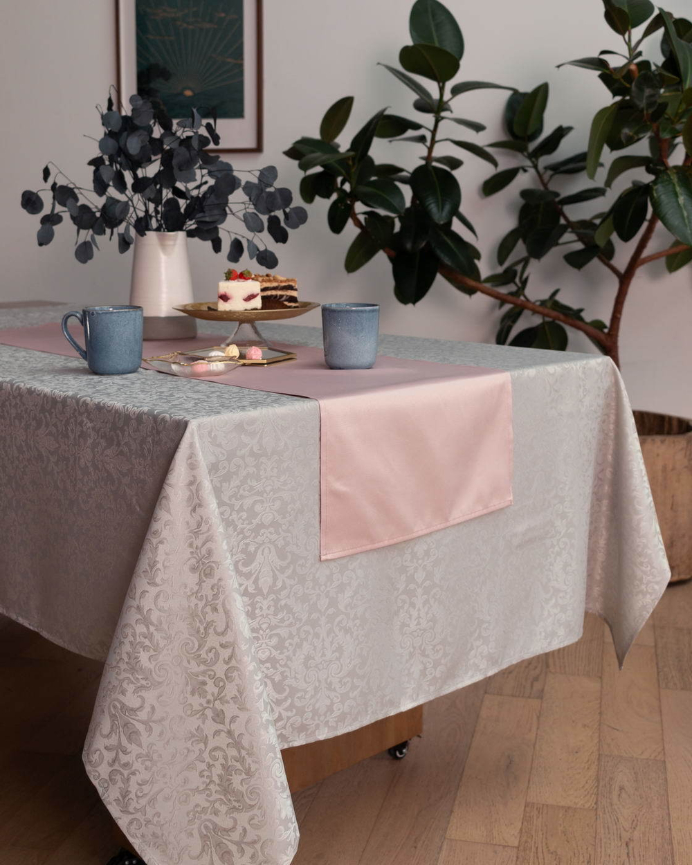 Скатерть круглая 160 Sofi De MarkO Бекки серая