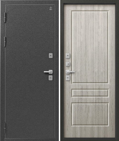 Входная дверь Центурион ТЕРМО Т-6 Антик серебро - Полярный дуб (2025)