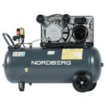NORDBERG (NCP100/360A) Компрессор поршневой с ременной передачей 220В, ресивер 100л, 360л/мин