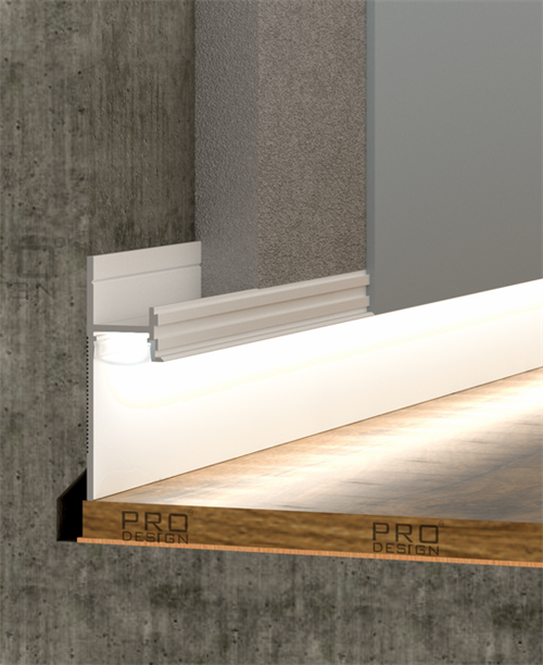 Теневой плинтус скрытого монтажа Pro Design 7209 Белый грунт 2700мм