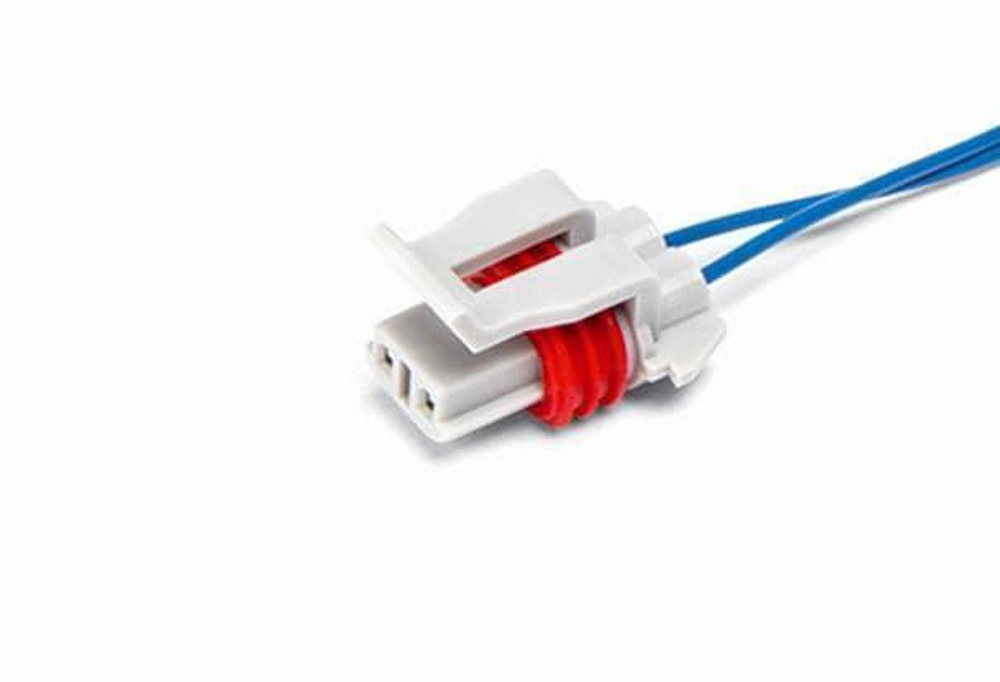 Разъем 12052644 (2pin) 2 контакта датчика коленчатого вала, компрессора кондиционера, бокового указателя поворота, подсветки номера для Lada (ВАЗ).