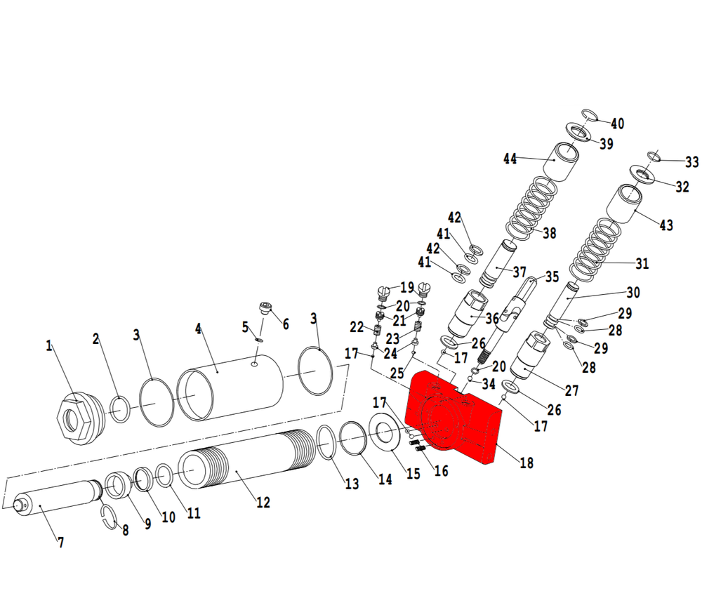 Корпус гидравлики V3.5 (Hydraulic housing)