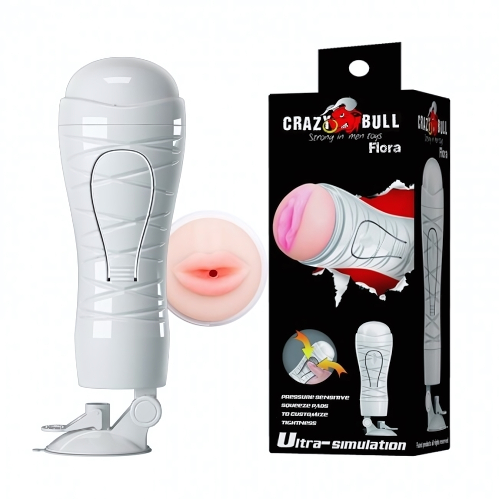 Мастурбатор ротик, в тубе, на присоске (Цвет: телесный)