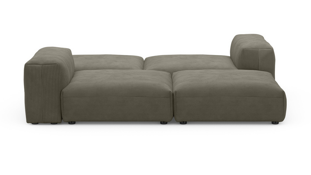 Диван Фиджи Cilium Brown 242*137*62 см, Коричневый Вельвет Нераскладной Фиеста
